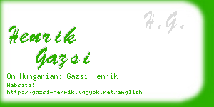 henrik gazsi business card